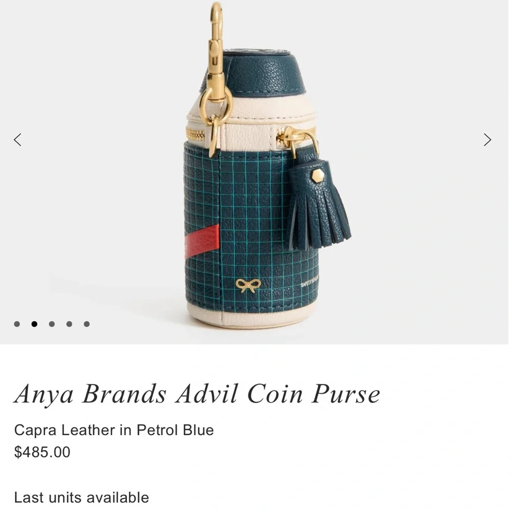 Anya Hindmarch Brands Ad Vil Coin Purse Bag Charm Keychain - Picture 9 of 10